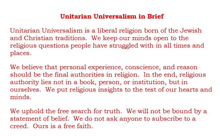 About Us – Unitarian Universalist Fellowship of Sheridan